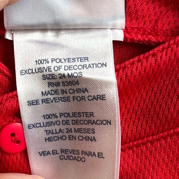 MLB Philadelphia Phillies Red Majestic Bodysuit/Vest 24 months - Picture 3 of 4